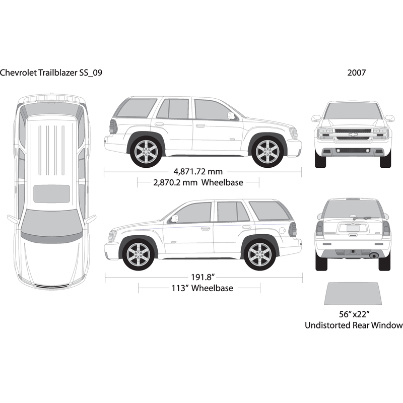 2007 Chevy Trailblazer V09 Vehicle Wrap Template