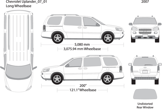 2007 Chevy Uplander V01 Vehicle Wrap Template