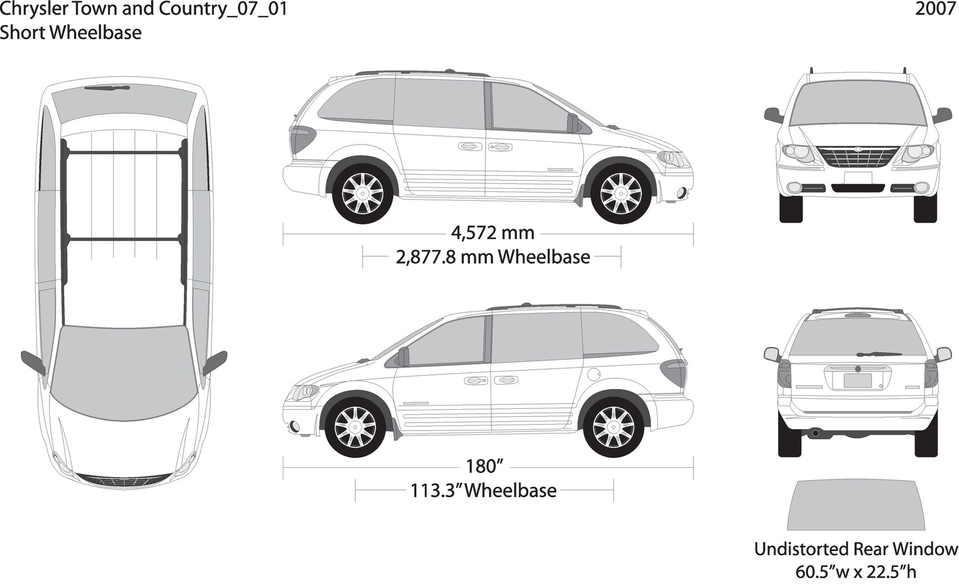 2007 Chrysler Town And Country V01 Vehicle Wrap Template