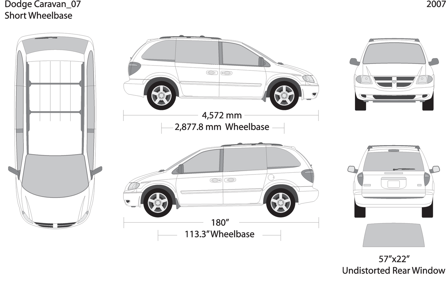 2007 Dodge Caravan V07 Vehicle Wrap Template
