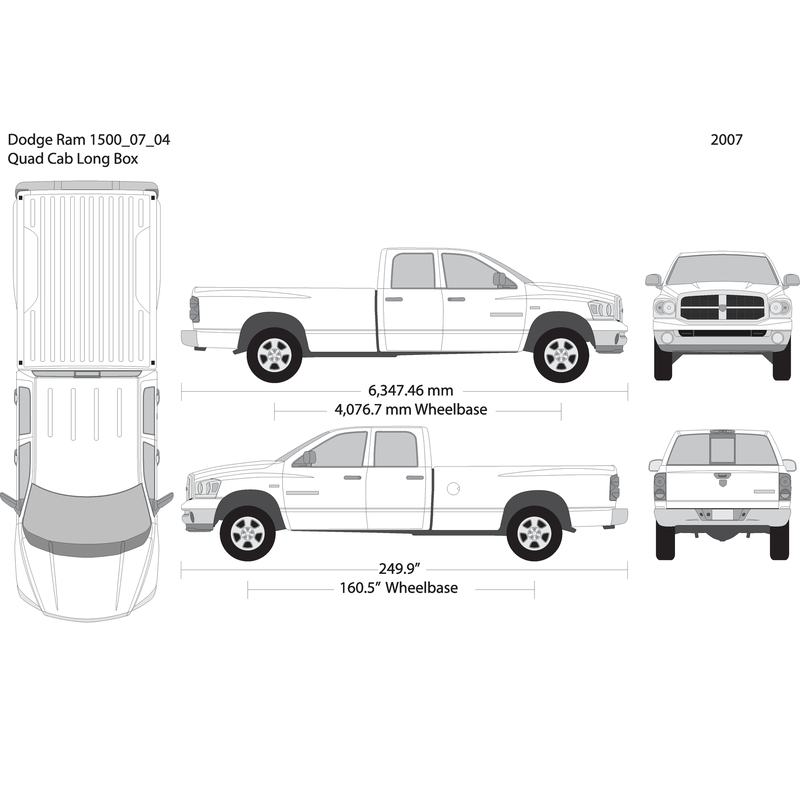2007 Dodge Ram 1500 V04 Vehicle Wrap Template