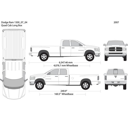 2007 Dodge Ram 1500 V04 Vehicle Wrap Template