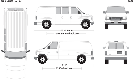 2007 Ford E Series V03 Vehicle Wrap Template
