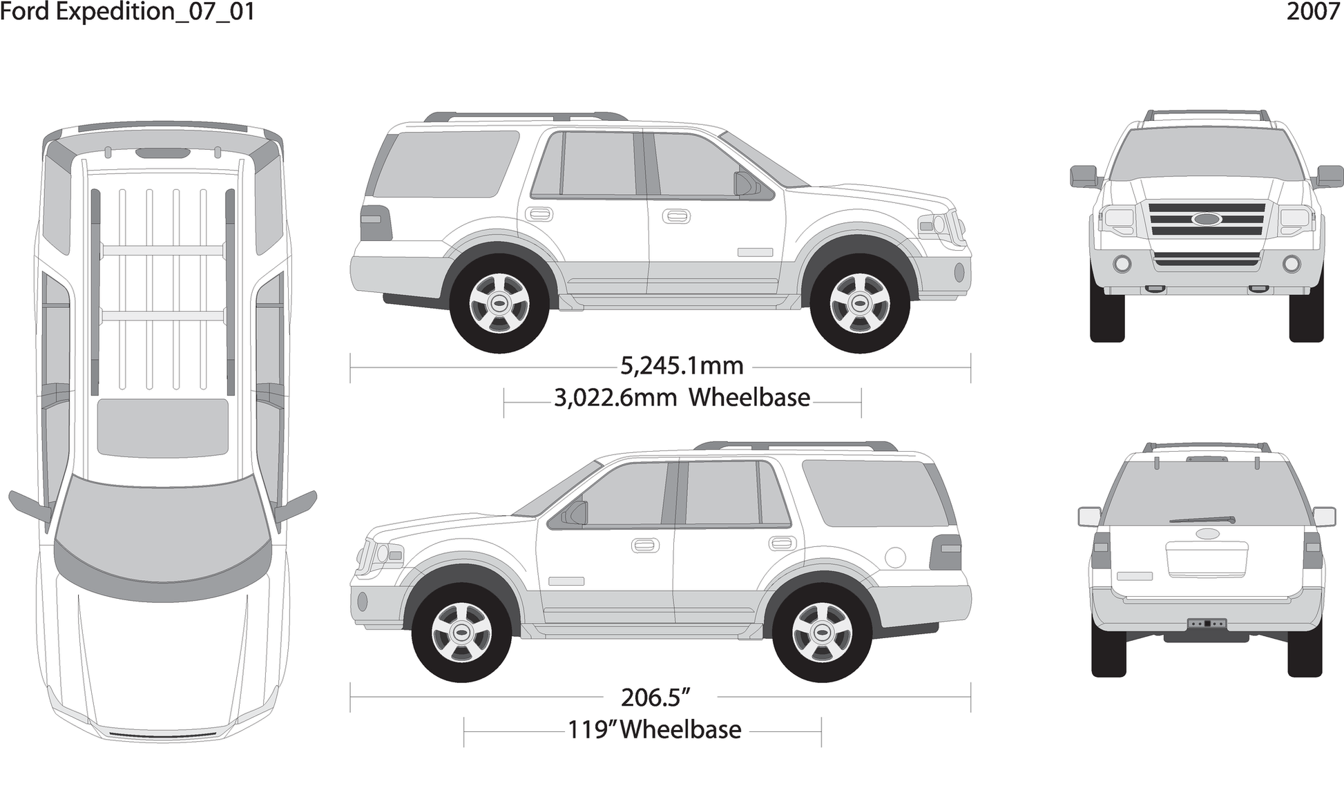 2007 Ford Expedition V01 Vehicle Wrap Template