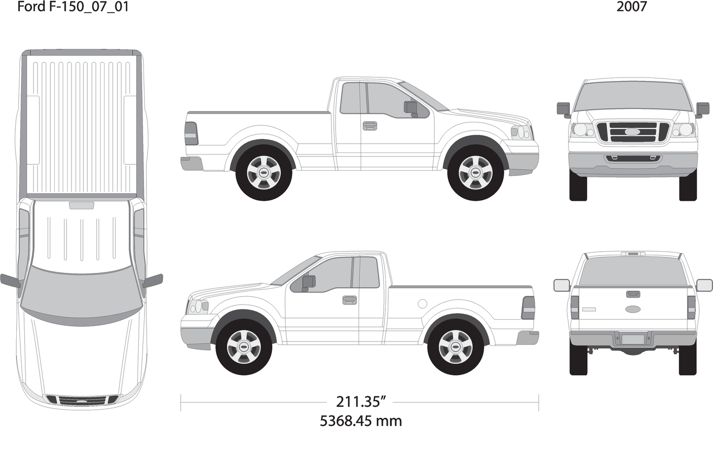2007 Ford F 150 V01 Vehicle Wrap Template