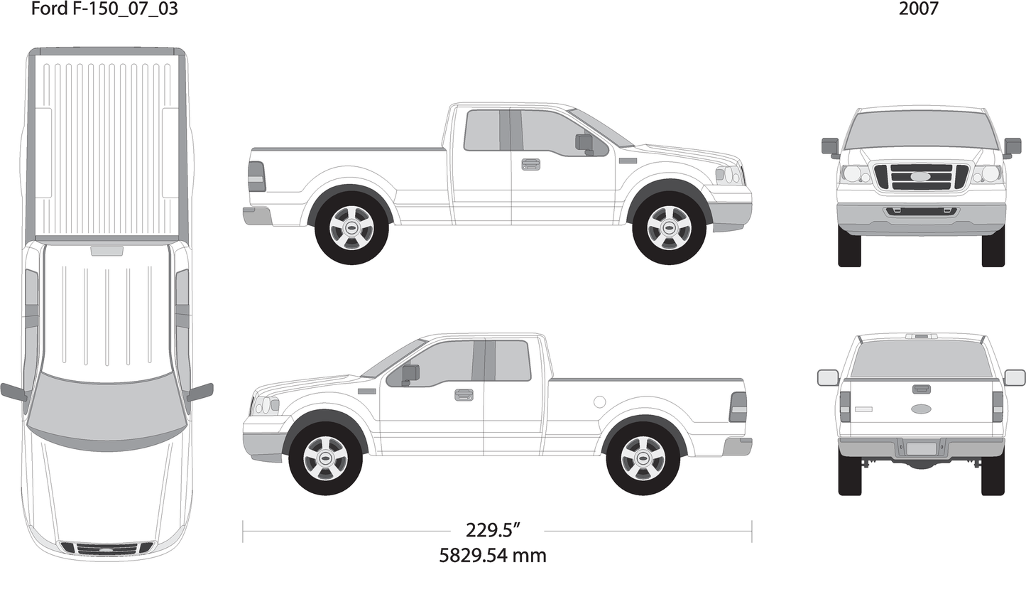 2007 Ford F 150 V03 Vehicle Wrap Template