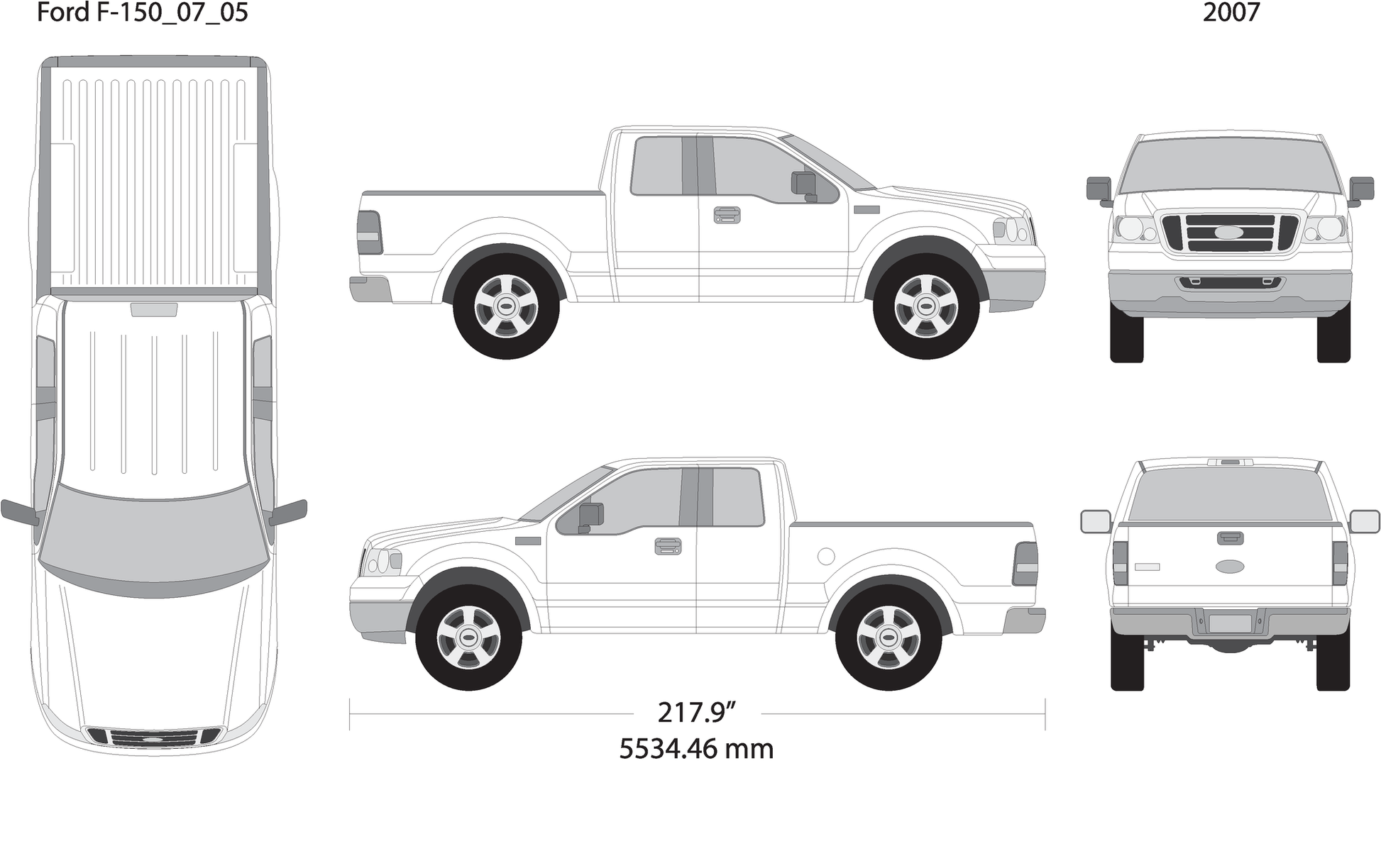 2007 Ford F 150 V05 Vehicle Wrap Template