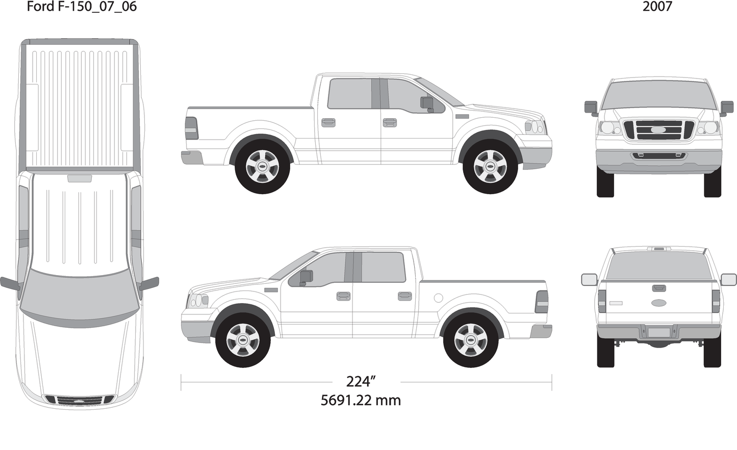 2007 Ford F 150 V06 Vehicle Wrap Template