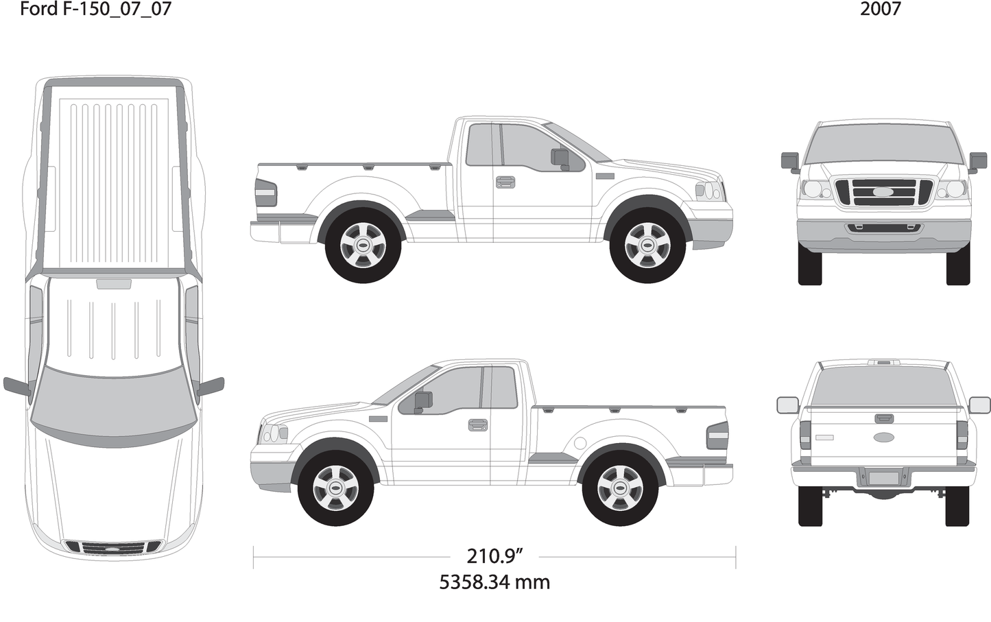 2007 Ford F 150 V07 Vehicle Wrap Template