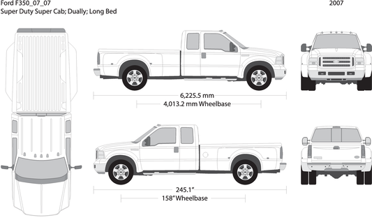 2007 Ford F 350 V07 Vehicle Wrap Template
