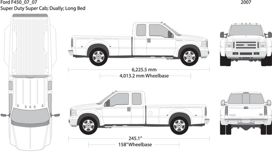 2007 Ford F 450 V07 Vehicle Wrap Template