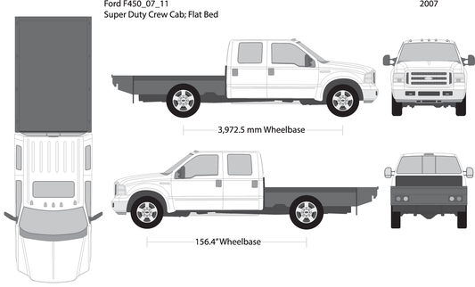 2007 Ford F 450 V11 Vehicle Wrap Template