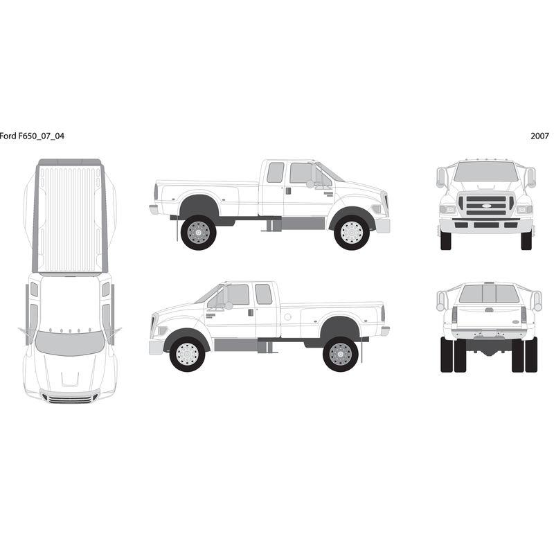 2007 Ford F 650 V04 Vehicle Wrap Template