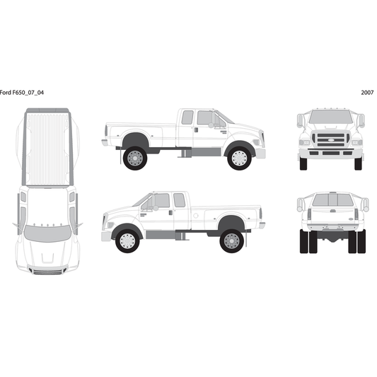 2007 Ford F 650 V04 Vehicle Wrap Template