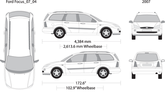 2007 Ford Focus V04 Vehicle Wrap Template