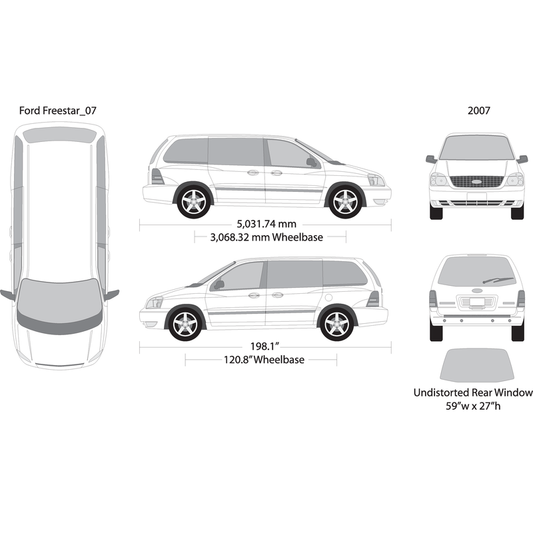 2007 Ford Freestar V07 Vehicle Wrap Template