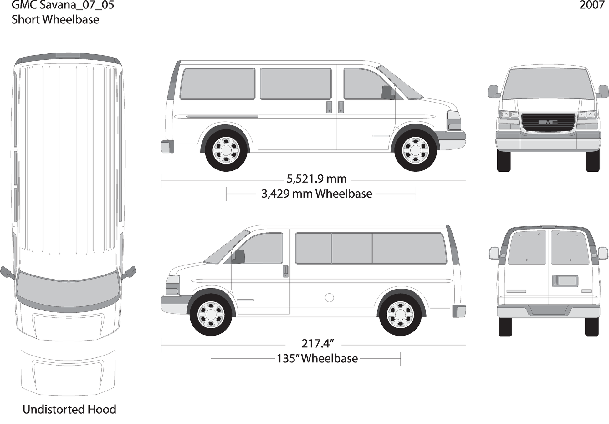 2007 Gmc Savana V05 Vehicle Wrap Template