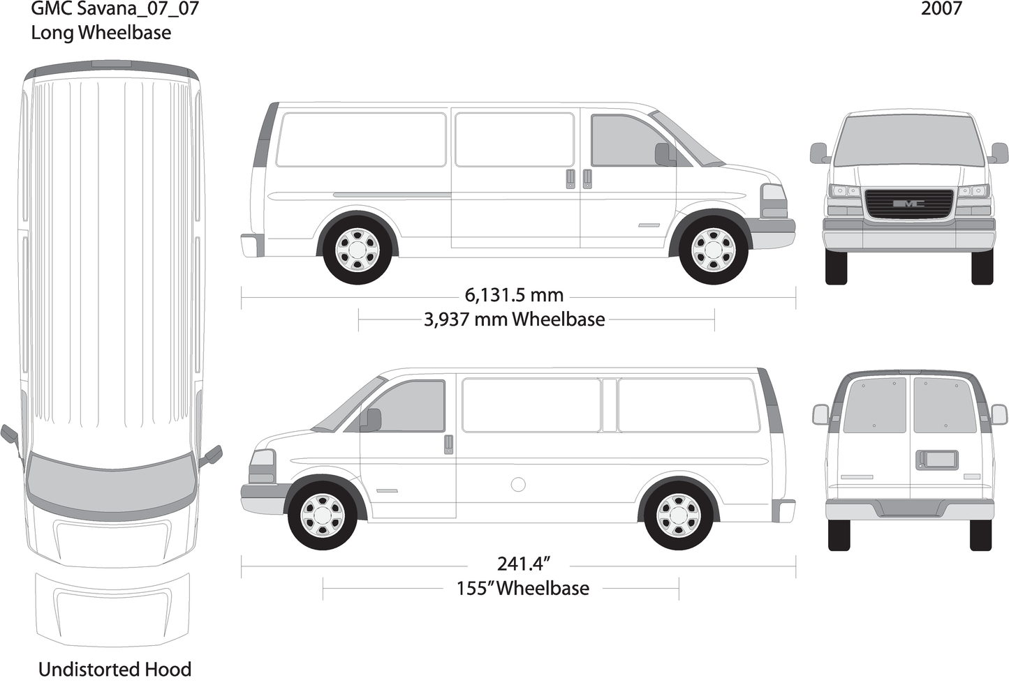 2007 Gmc Savana V07 Vehicle Wrap Template