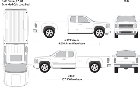 2007 Gmc Sierra 1500 V04 Vehicle Wrap Template
