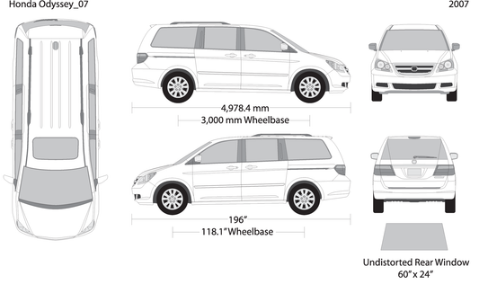 2007 Honda Odyssey V07 Vehicle Wrap Template