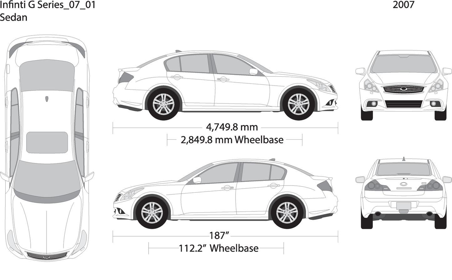 2007 Infiniti G Series V01 Vehicle Wrap Template