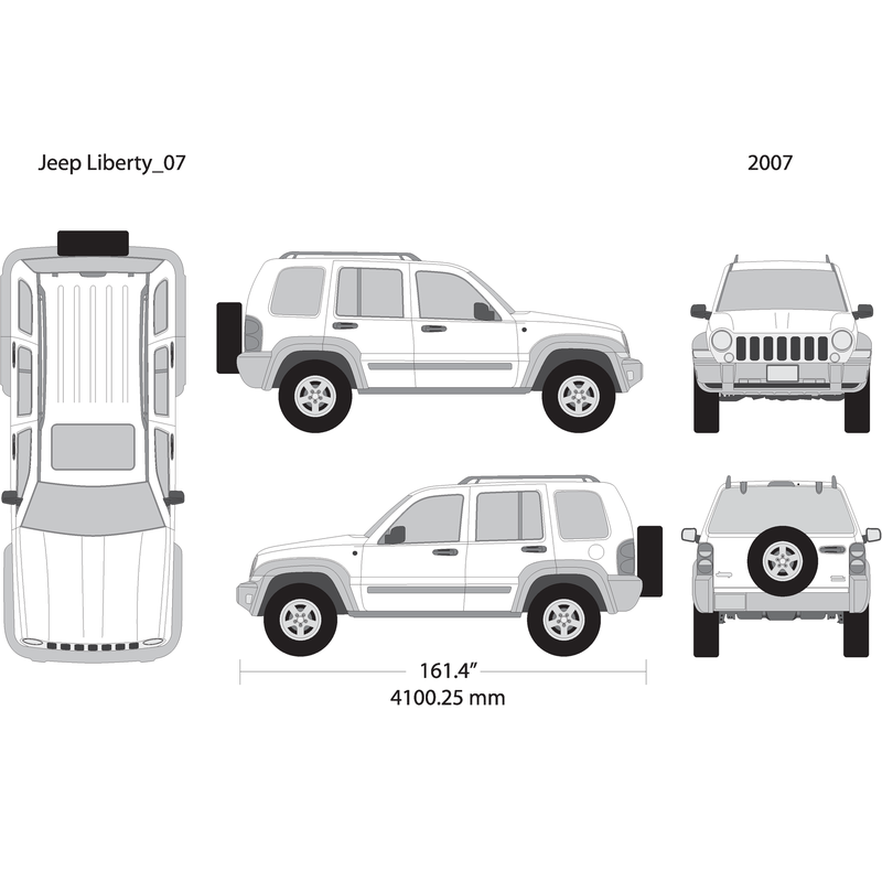 2007 Jeep Liberty V07 Vehicle Wrap Template