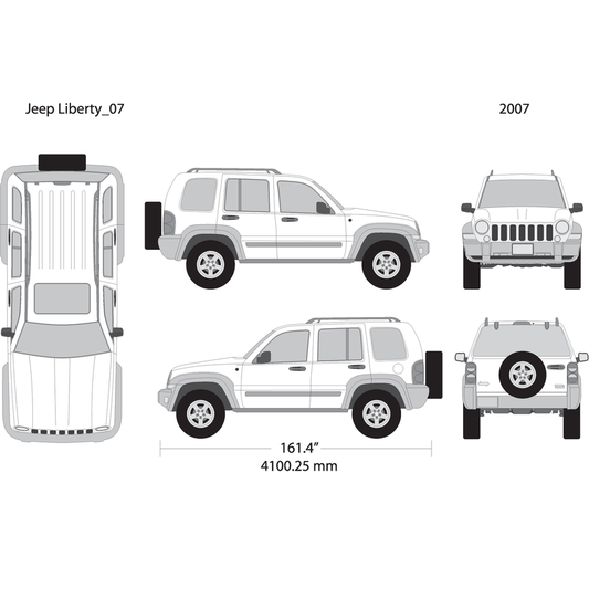 2007 Jeep Liberty V07 Vehicle Wrap Template