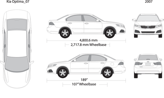 2007 Kia Optima V07 Vehicle Wrap Template