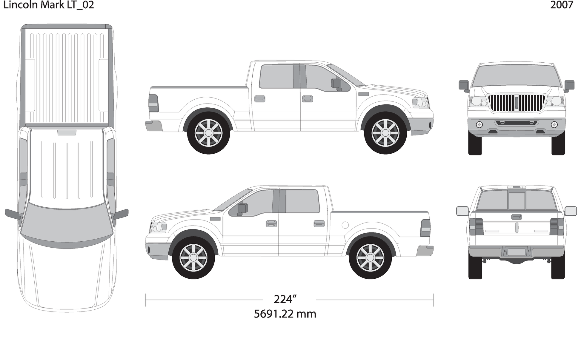2007 Lincoln Mark Lt V02 Vehicle Wrap Template