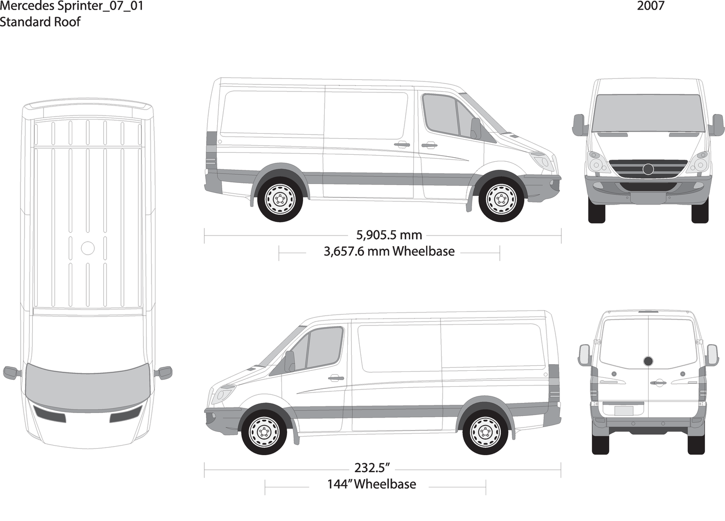 2007 Mercedes Sprinter V01 Vehicle Wrap Template