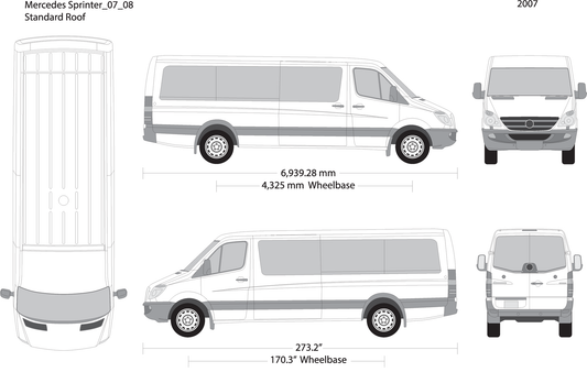 2007 Mercedes Sprinter V08 Vehicle Wrap Template