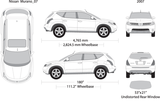 2007 Nissan Murano V07 Vehicle Wrap Template