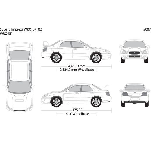 2007 Subaru Impreza V02 Vehicle Wrap Template