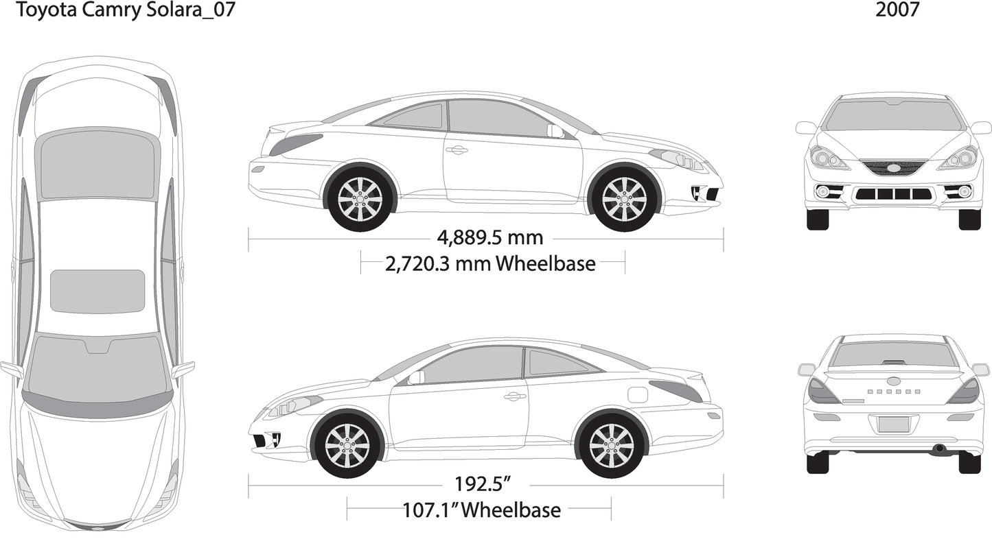 2007 Toyota Camry Solara V07 Vehicle Wrap Template