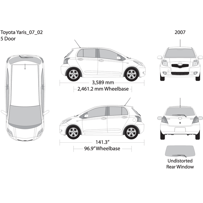 2007 Toyota Yaris V02 Vehicle Wrap Template