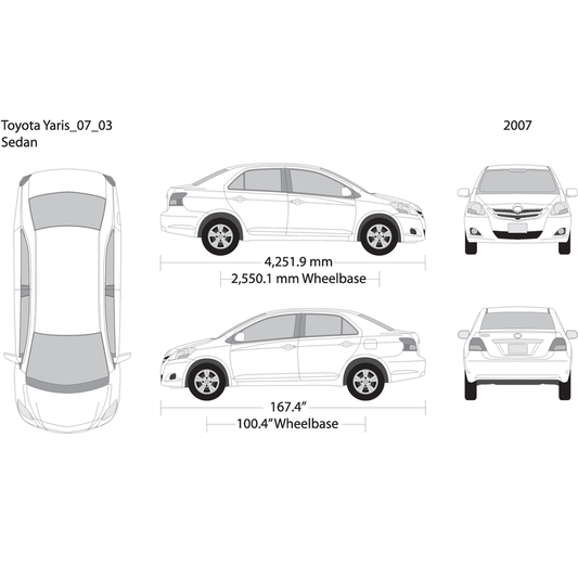 2007 Toyota Yaris V03 Vehicle Wrap Template