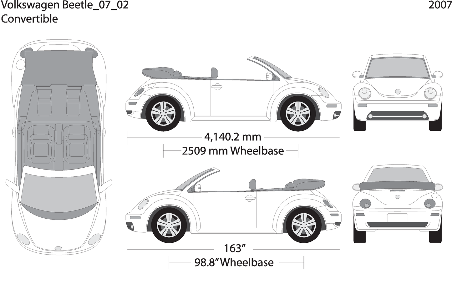 2007 Volkswagen Beetle V02 Vehicle Wrap Template