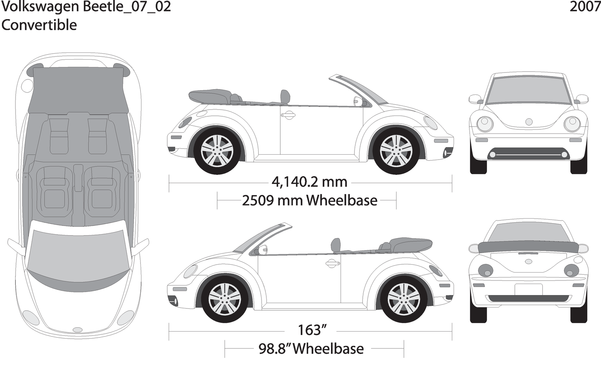 2007 Volkswagen Beetle V02 Vehicle Wrap Template