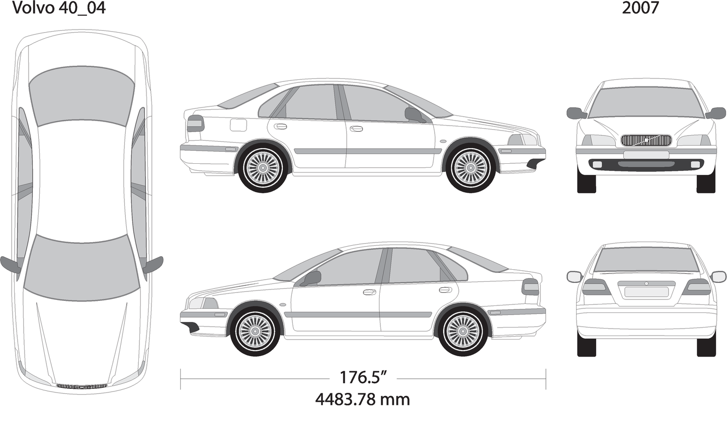 2007 Volvo Volvo 40 V04 Vehicle Wrap Template