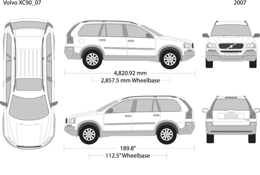 2007 Volvo Xc90 V07 Vehicle Wrap Template