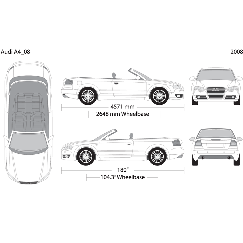 2008 Audi A4 V08 Vehicle Wrap Template