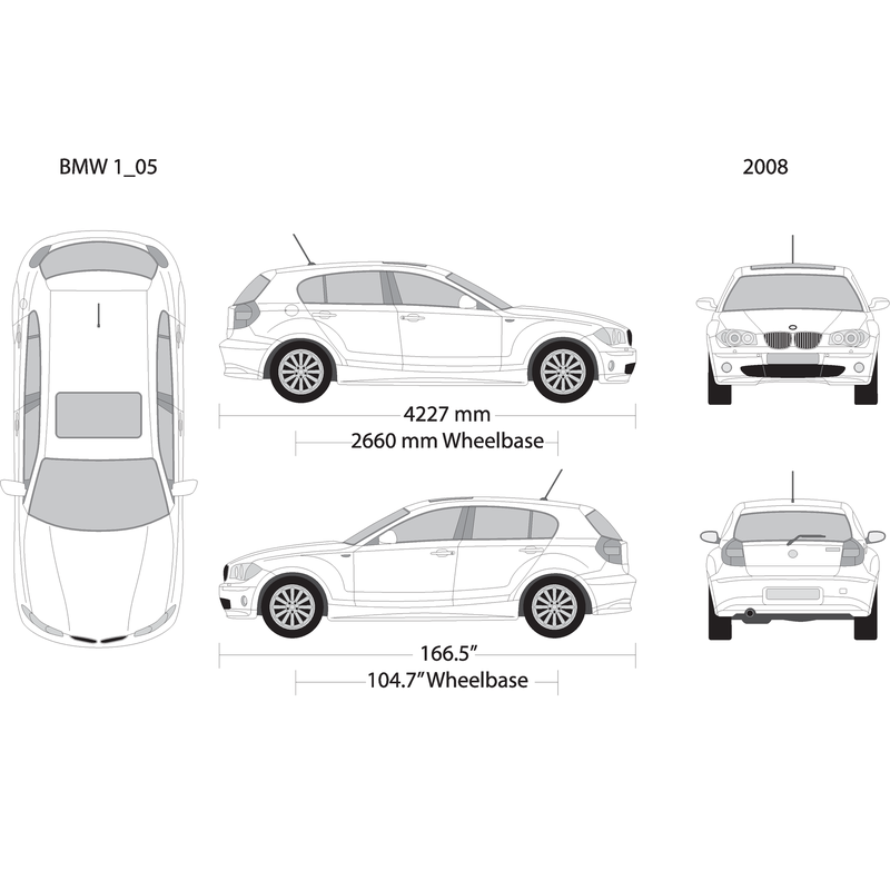 2008 Bmw 1 V05 Vehicle Wrap Template