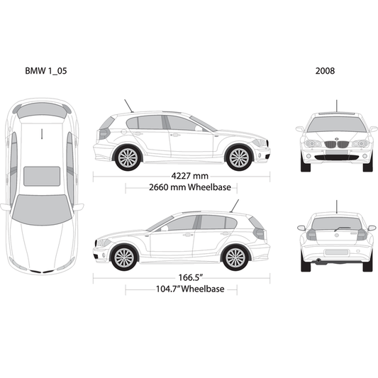 2008 Bmw 1 V05 Vehicle Wrap Template