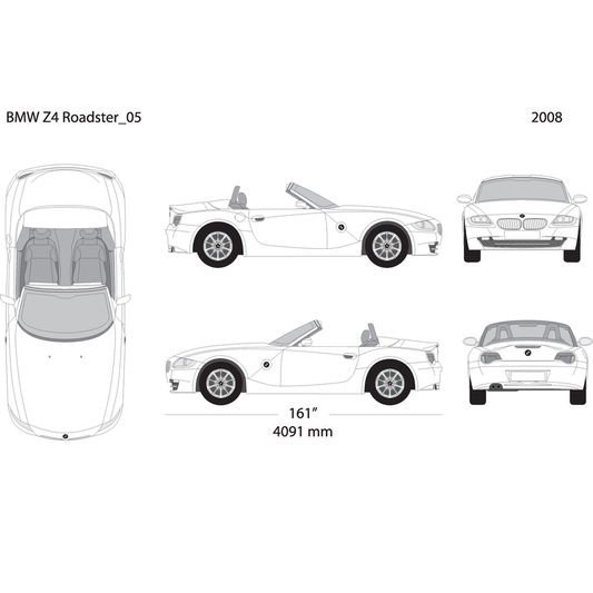 2008 Bmw Z4 V05 Vehicle Wrap Template
