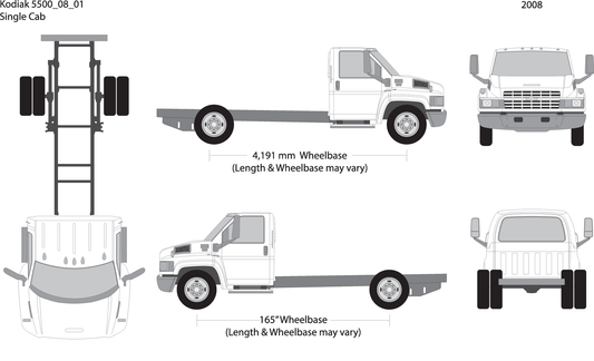 2008 Chevy Kodiak 5500 V01 Vehicle Wrap Template