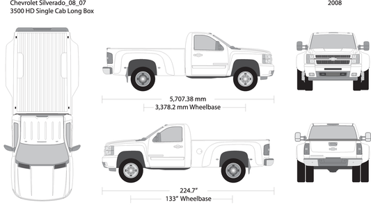 2008 Chevy Silverado 2500 3500 Hd V07 Vehicle Wrap Template