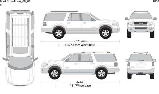 2008 Ford Expedition V02 Vehicle Wrap Template
