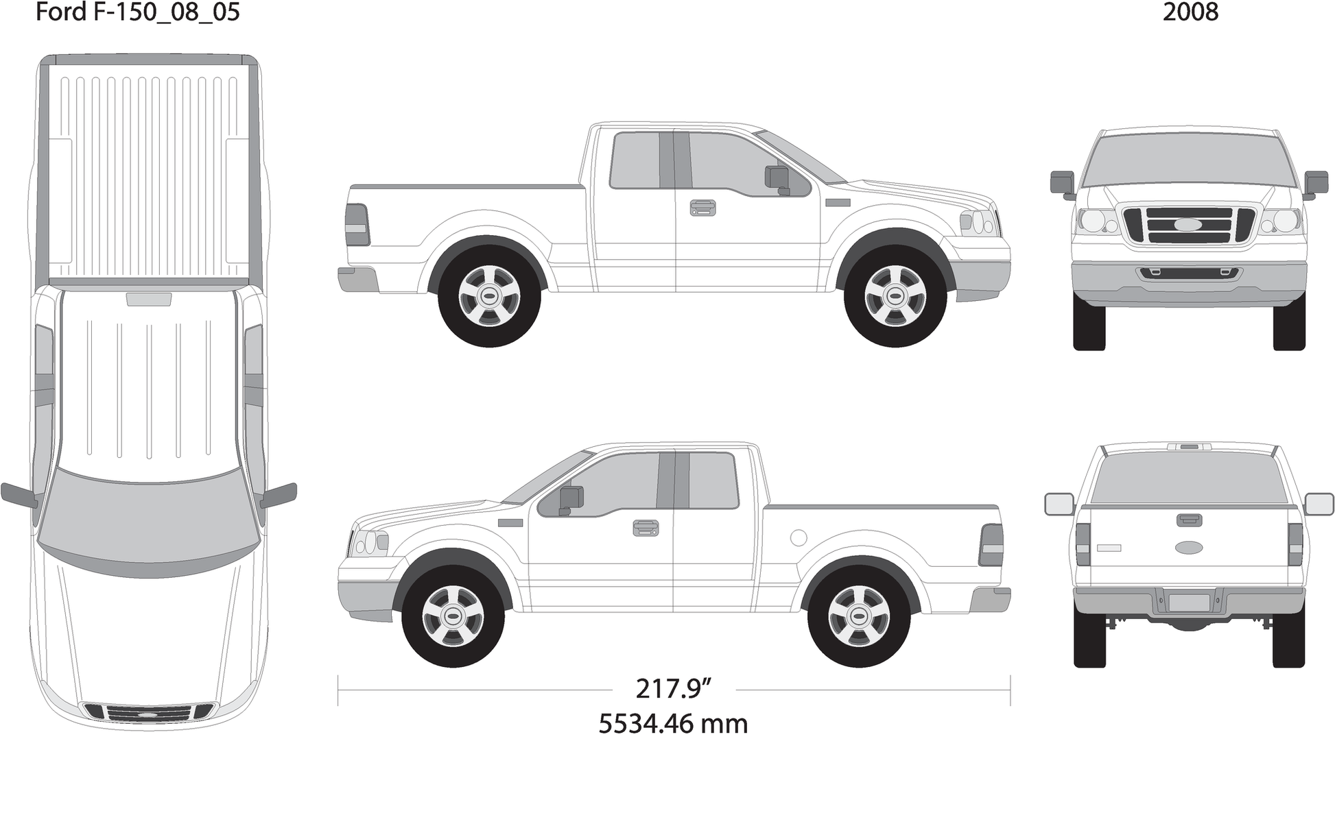 2008 Ford F 150 V05 Vehicle Wrap Template