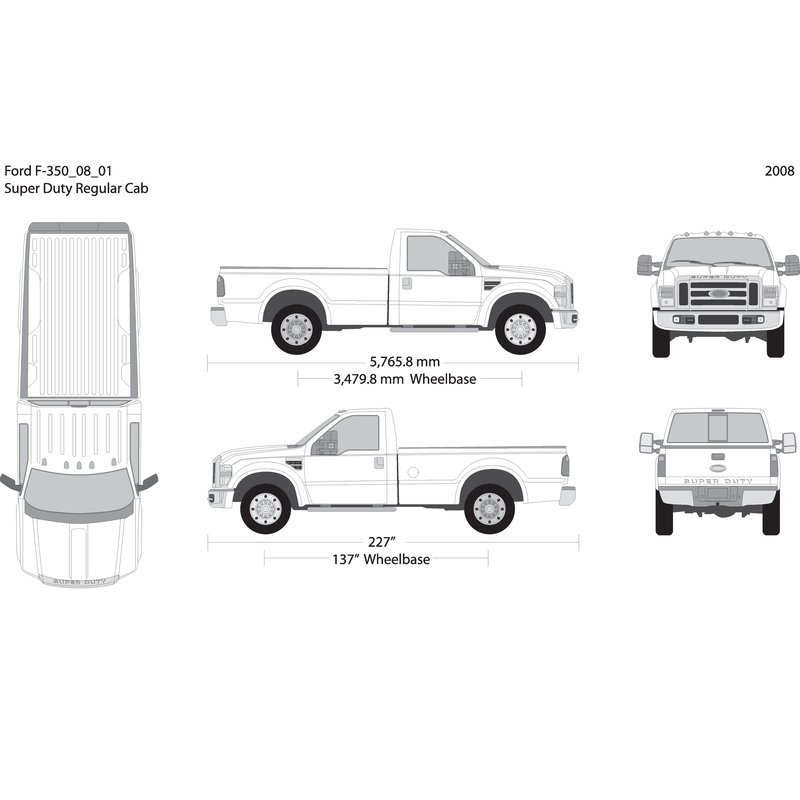 2008 Ford F 350 V01 Vehicle Wrap Template