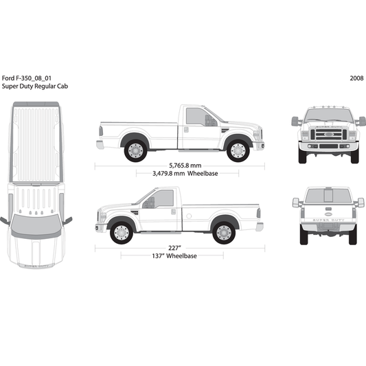 2008 Ford F 350 V01 Vehicle Wrap Template